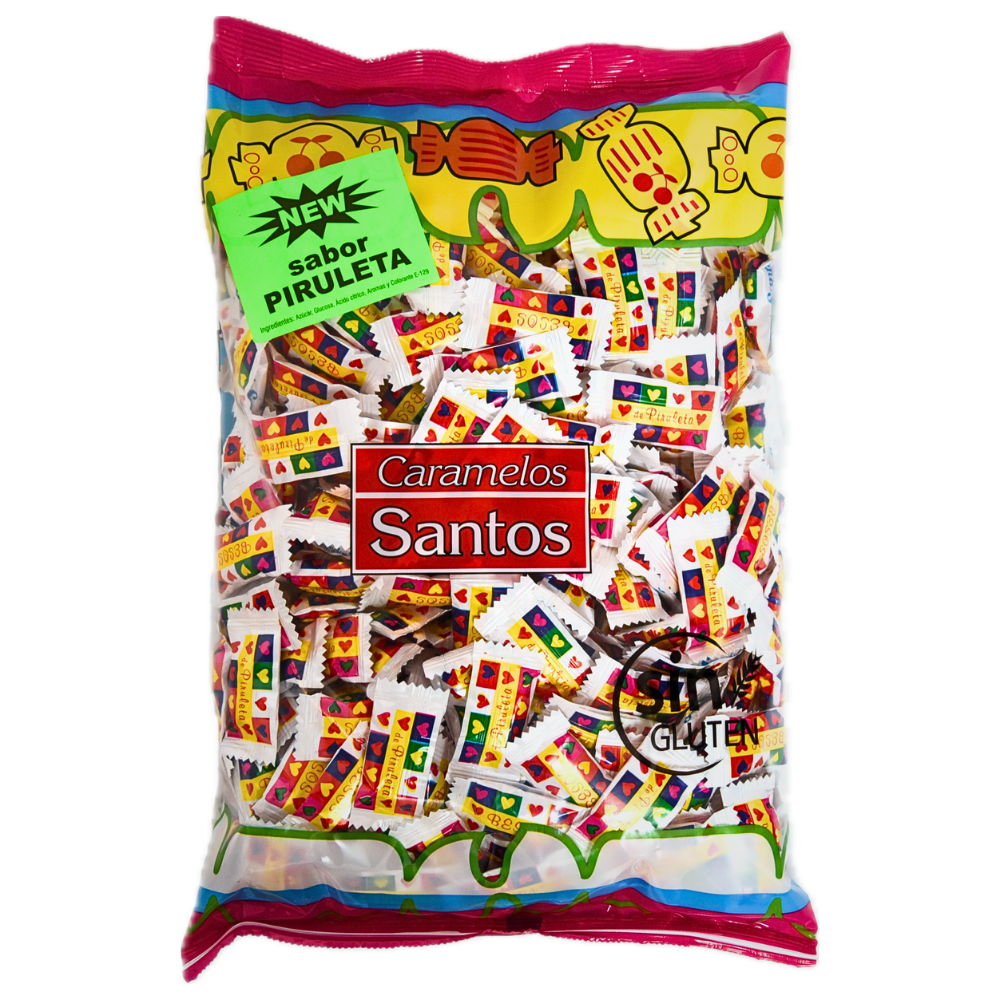 Caramelos de Cereza - Bolsa de 1 KG - Caramelos Para Fiestas -Sin Gluten - Caramelos Santos desde 1948