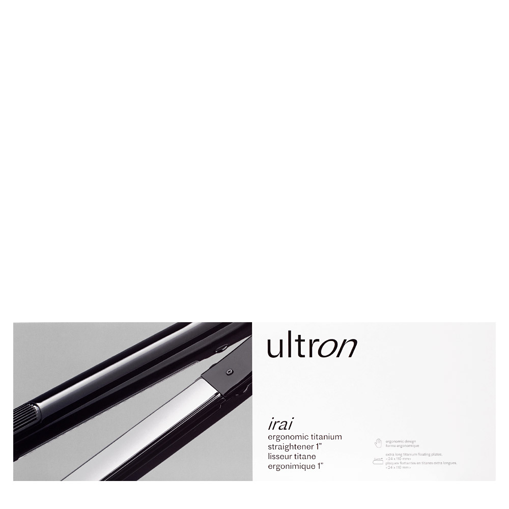 Ultron Irai Ergonomic Titanium Straightener - plancha ergonómica de titanio