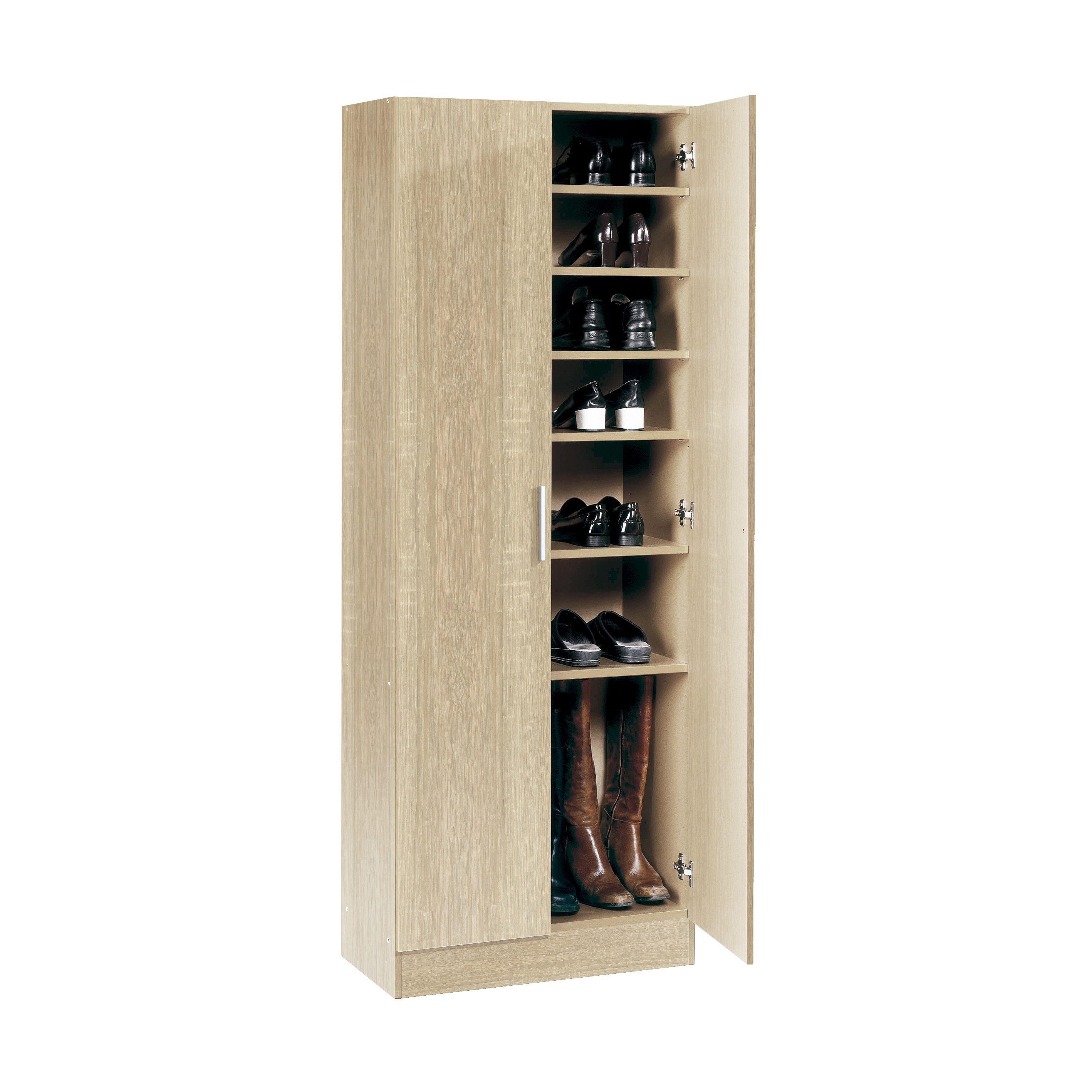 Armario zapatero de 2 puertas y 7 huecos. Gran capacidad. Color Cambrian (Alto 171 cm/Ancho 60 cm/Fondo 35 cm)