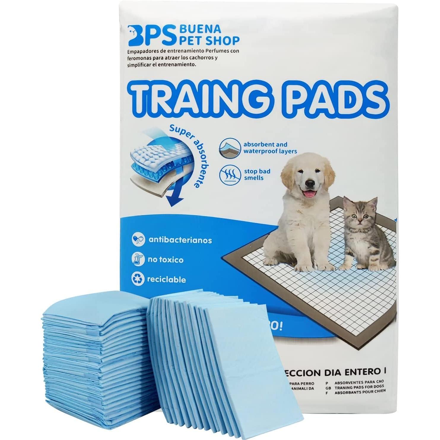 Empapadores de Entrenamiento para Perros Gatos Perfumes con Feromonas para Atraer los Cachorros y Simplificar el Entrenamiento (60 * 60 cm  o 60*90 cm) 40 o 60 UNIDADES