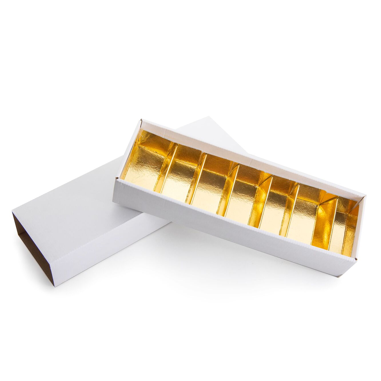 Glotomania Caja para Bombones Blanca Berlin - 24.5 Cm - Cartón Extra-resistente