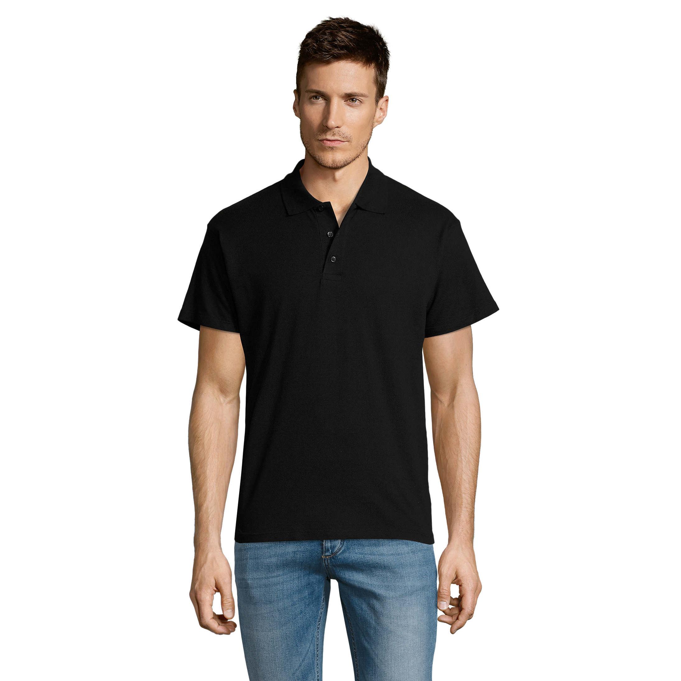 Polo para hombre Marnaula de manga corta con cuello acanalado de 3 botones - Algodón peinado