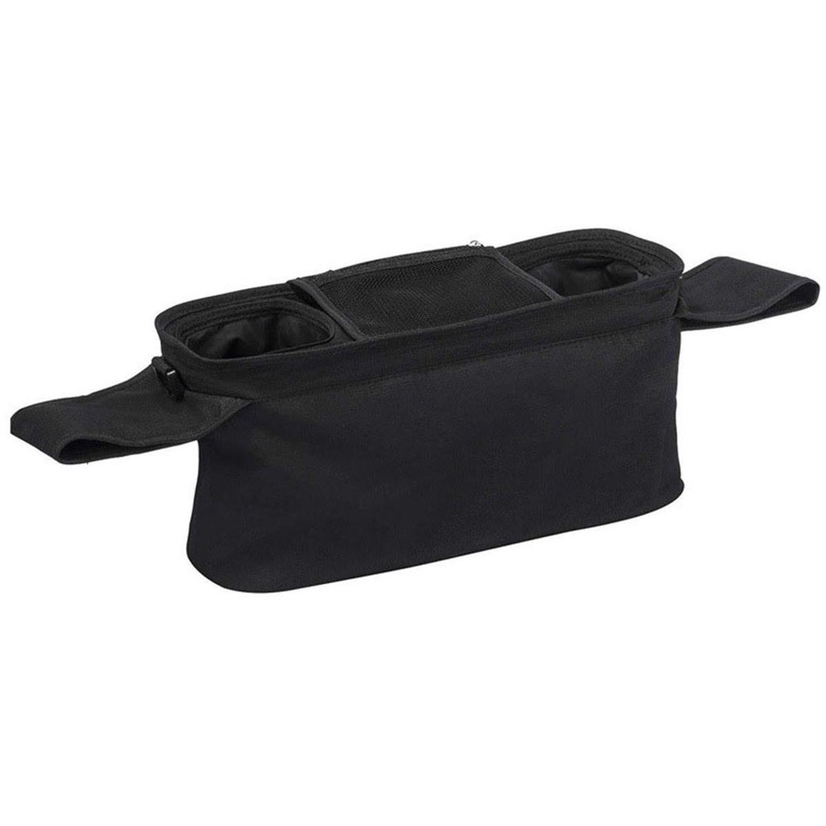 Organizador para cochecito - 3 portavasos térmicos - Bolsillo extraíble con cremallera - Correas de hombro ajustables - Gran capacidad - Ideal para artículos esenciales de bebé - Diseño compacto - Se adapta al manillar del cochecito