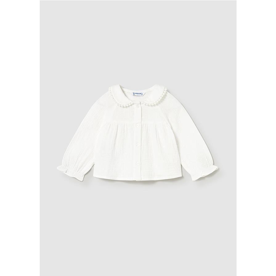 Mayoral - Blusa gasa plumeti para niña, diseño elegante y suave, ideal para ocasiones especiales y uso diario en primavera-verano