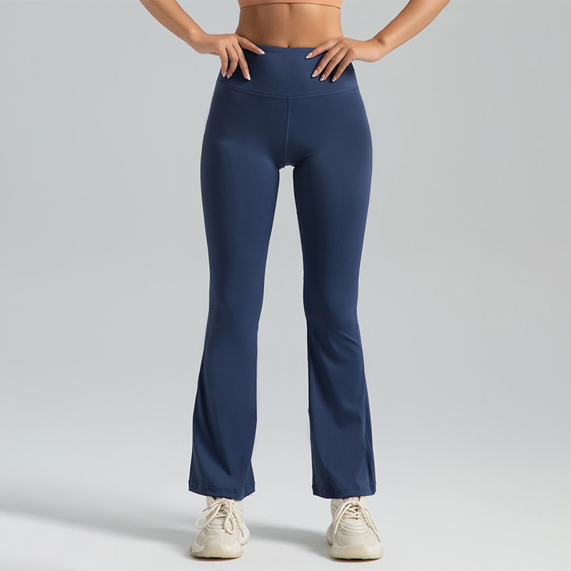 OmHome Pantalones acampanados de yoga con cintura alta y levantamiento de glúteos, medias deportivas transpirables sin costuras para fitness nude