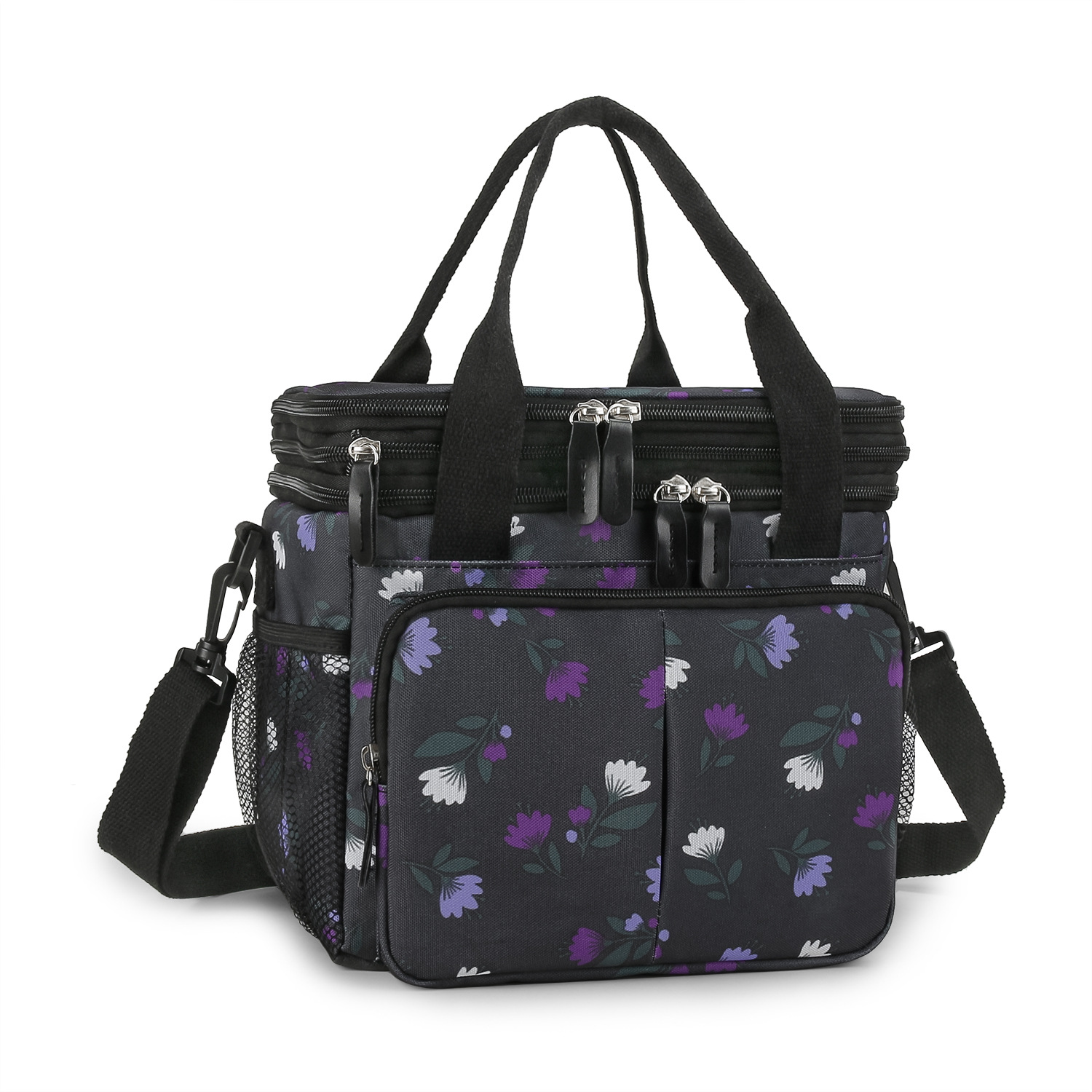 Bolsa de almuerzo para mujeres y hombres, lonchera expandible de doble cubierta, bolsas de almuerzo grandes, a prueba de fugas, aisladas, reutilizable, bolsa enfriadora de almuerzo