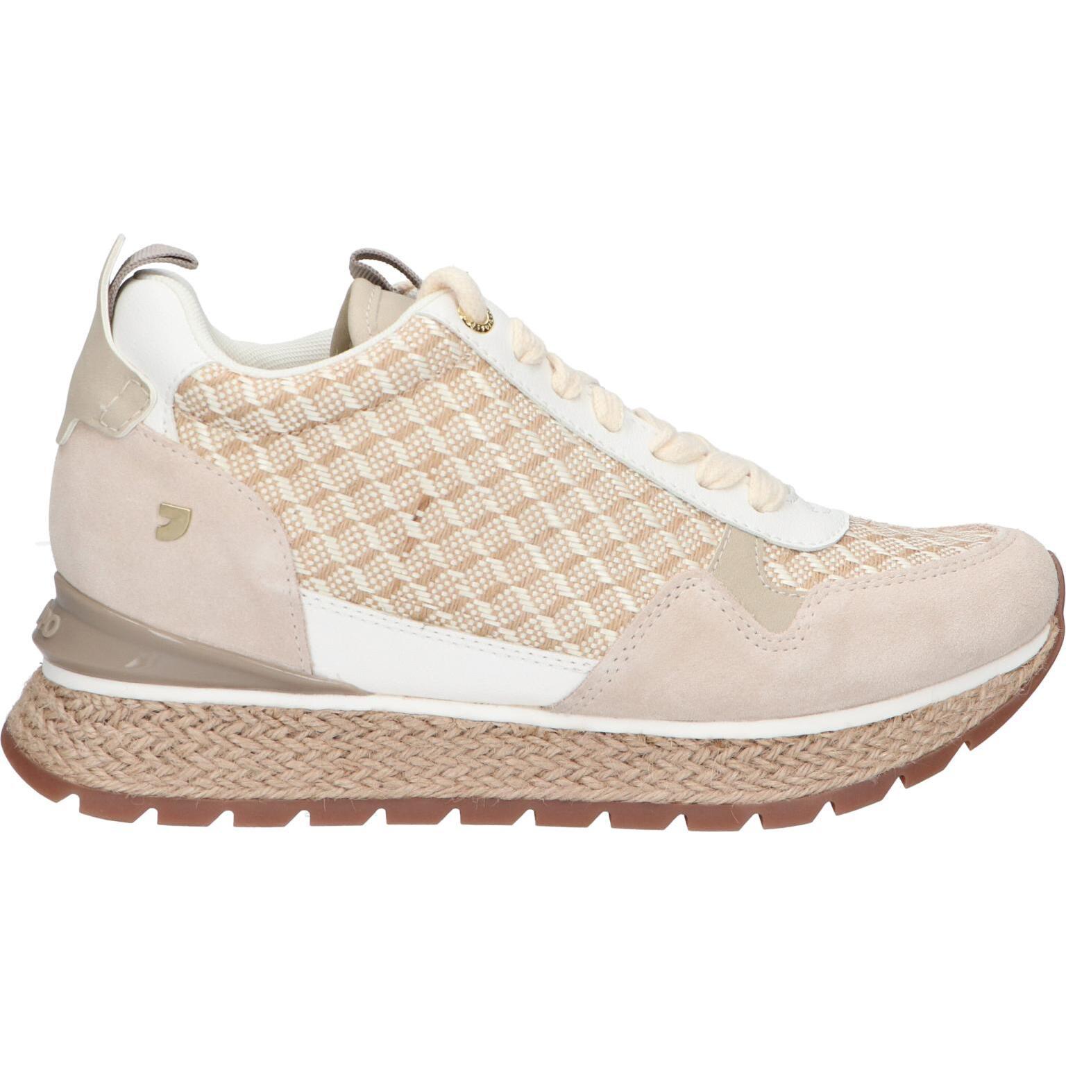 GIOSEPPO 72180 Women's Sneakers in PUKE BEIG, comfortable shoes with a padded insole, non-slip flexible sole, and interior wedge for added height, ideal footwear for all-day wear.