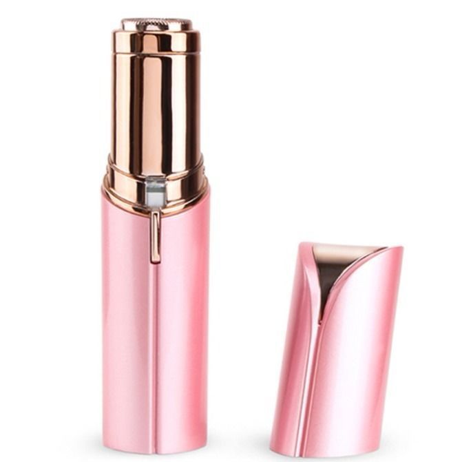 Depiladora Facial Mujer - Depiladora Facial para Mujeres con Luz Led - Tamaño Barra de Labios - Depiladora facial sin dolor - 2 en 1 Depiladora Nariz y Afeitadora Facial para Mujeres - Dispositivo de Eliminación de Vello para Nariz Vello de Melocotón