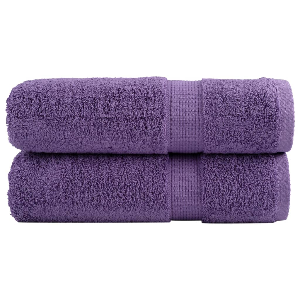 vidaXL Toallas de ducha 2 uds 100% algodón 70x140 cm 600 gsm Color Marrón,  Morado,  orange y mas