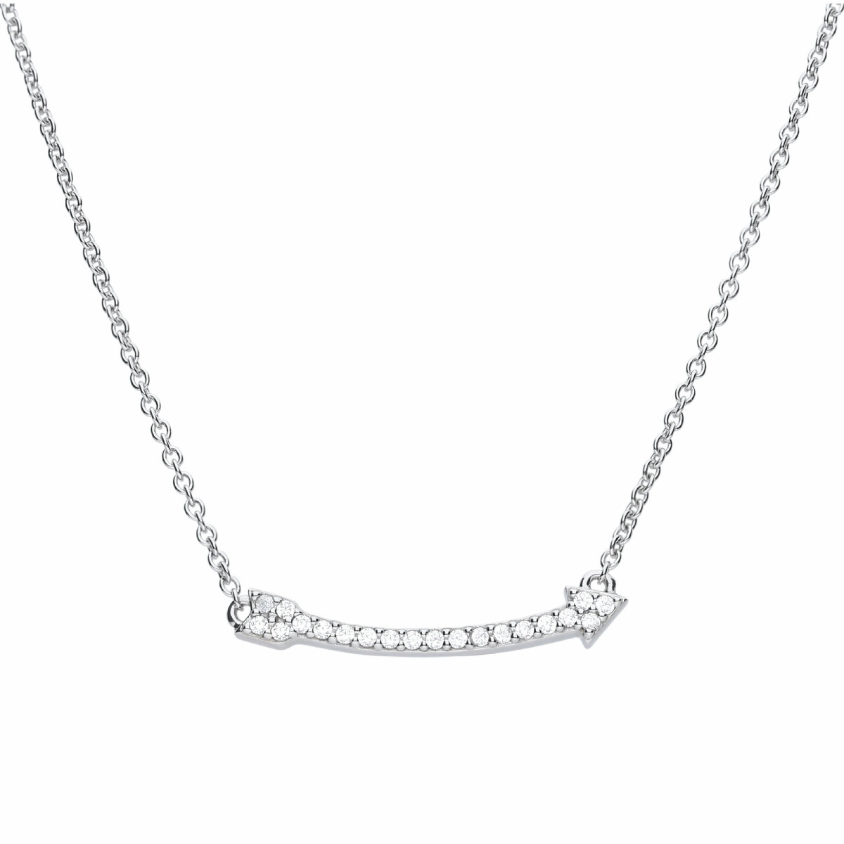Colgante Diamonfire flecha circonitas transparentes en pavé