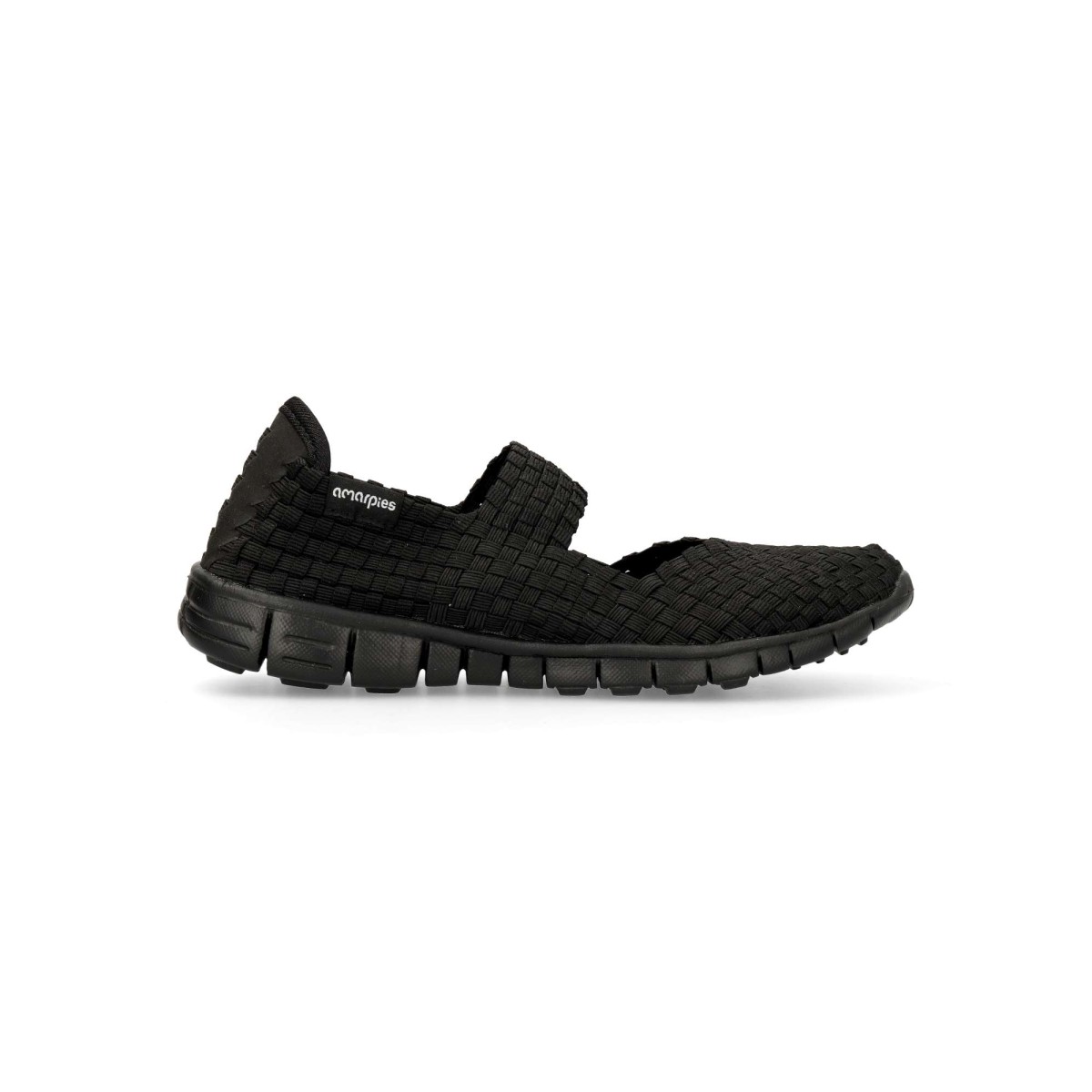 Amarpies - Mercedita cómoda Zapatilla mercedita con elásticos cruzados, suela de goma flexible y plantilla acolchada Memory Sponge para uso diario mujer