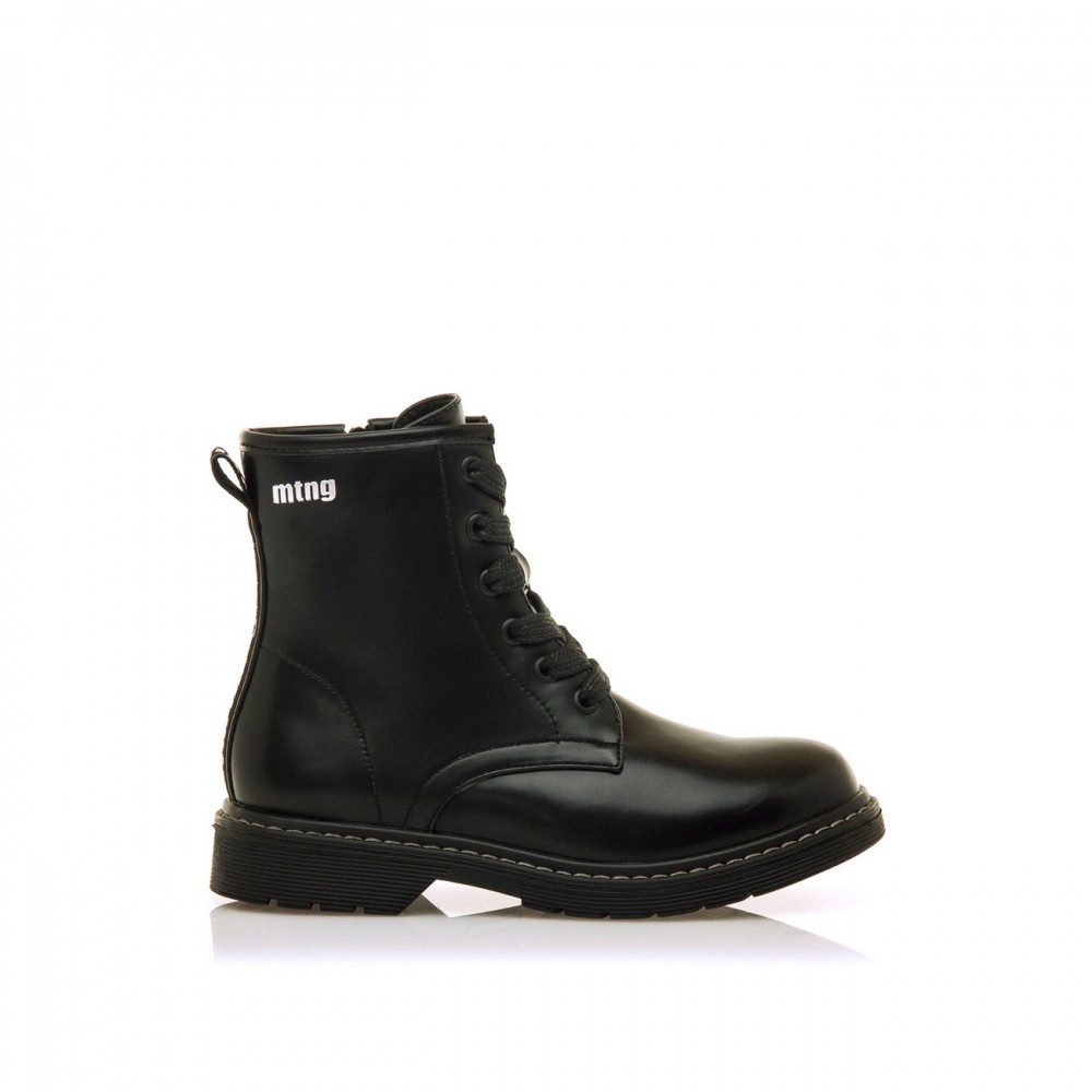 Botas militares niña MUSTANG 48092 C47638 MILITAR CORDON Y CREMALLERA NEGRO 36475 25I