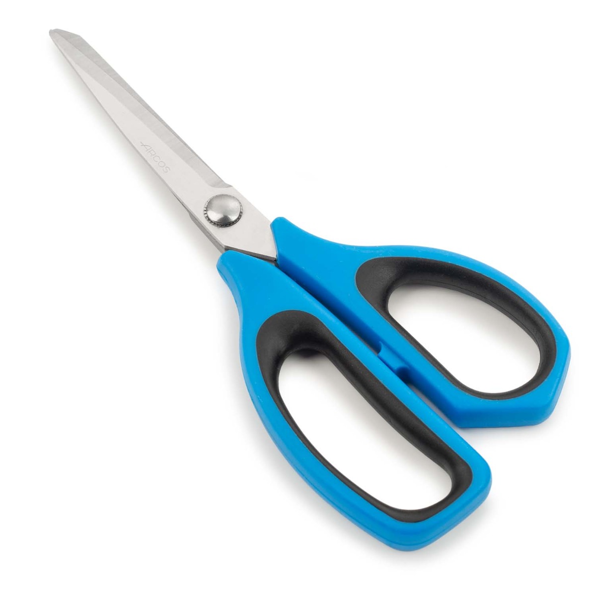 Arcos Tijeras cocina Acero Inoxidable. Tijeras cocina profesionales para cortar todo tipo alimentos. Mango polipropileno y Hoja 215 mm. Serie Prochef. Color azul y negro.