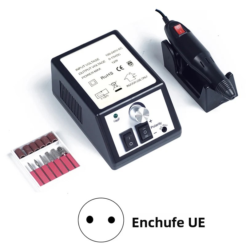 TK Set De Máquina De Manicura Profesional Con Taladro Eléctrico Herramienta De Pulido De Uñas Gel Eliminador De Cutícula Y Polidor De Uñas