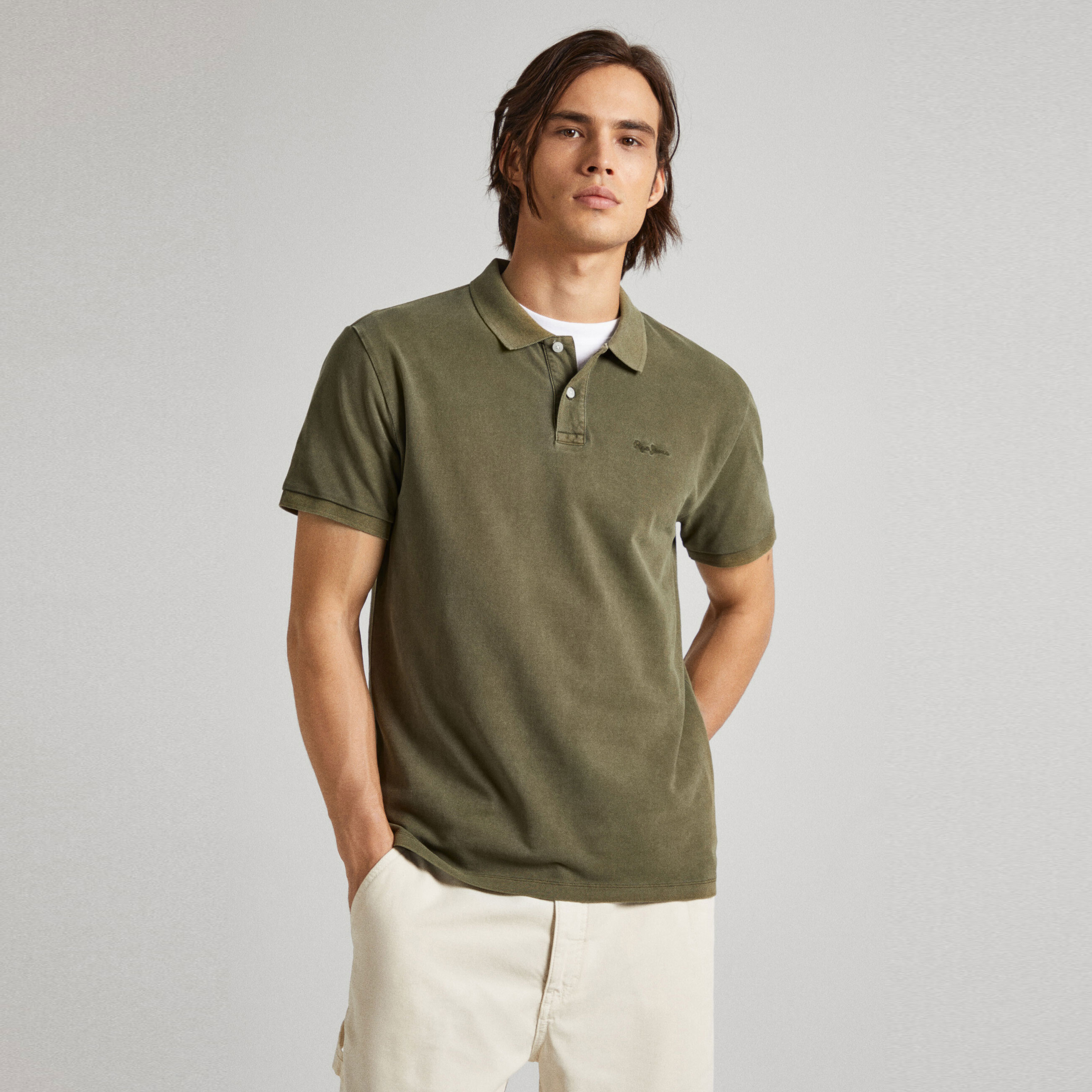Pepe Jeans Polo New Oliver Verde PM542099-679 , para Hombre