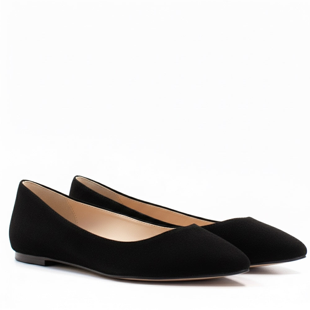 Bailarina CA-106 Ante Nude para Mujer de ELODIE, Elegancia Atemporal y Versatilidad en Piel de Primera Calidad, Confort Diario con Estilo Femenino, Tacón Plano 5mm, Calzado Artesanal Español en Tallas