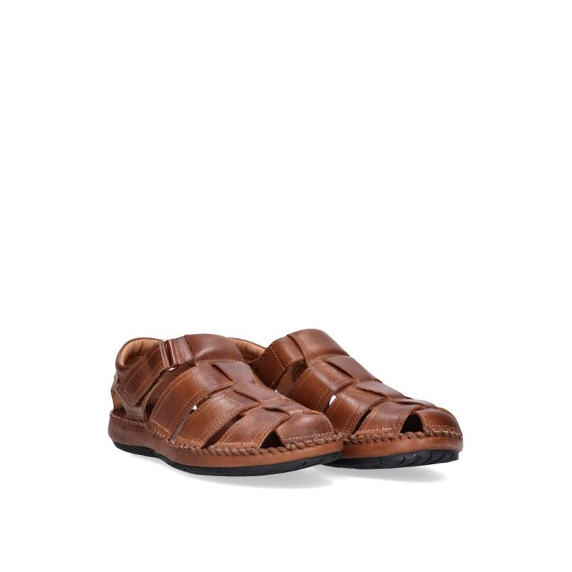 Sandalia Pikolinos - Hombre - Suela Plana - Modelo 06j-5433 - Color Cuero