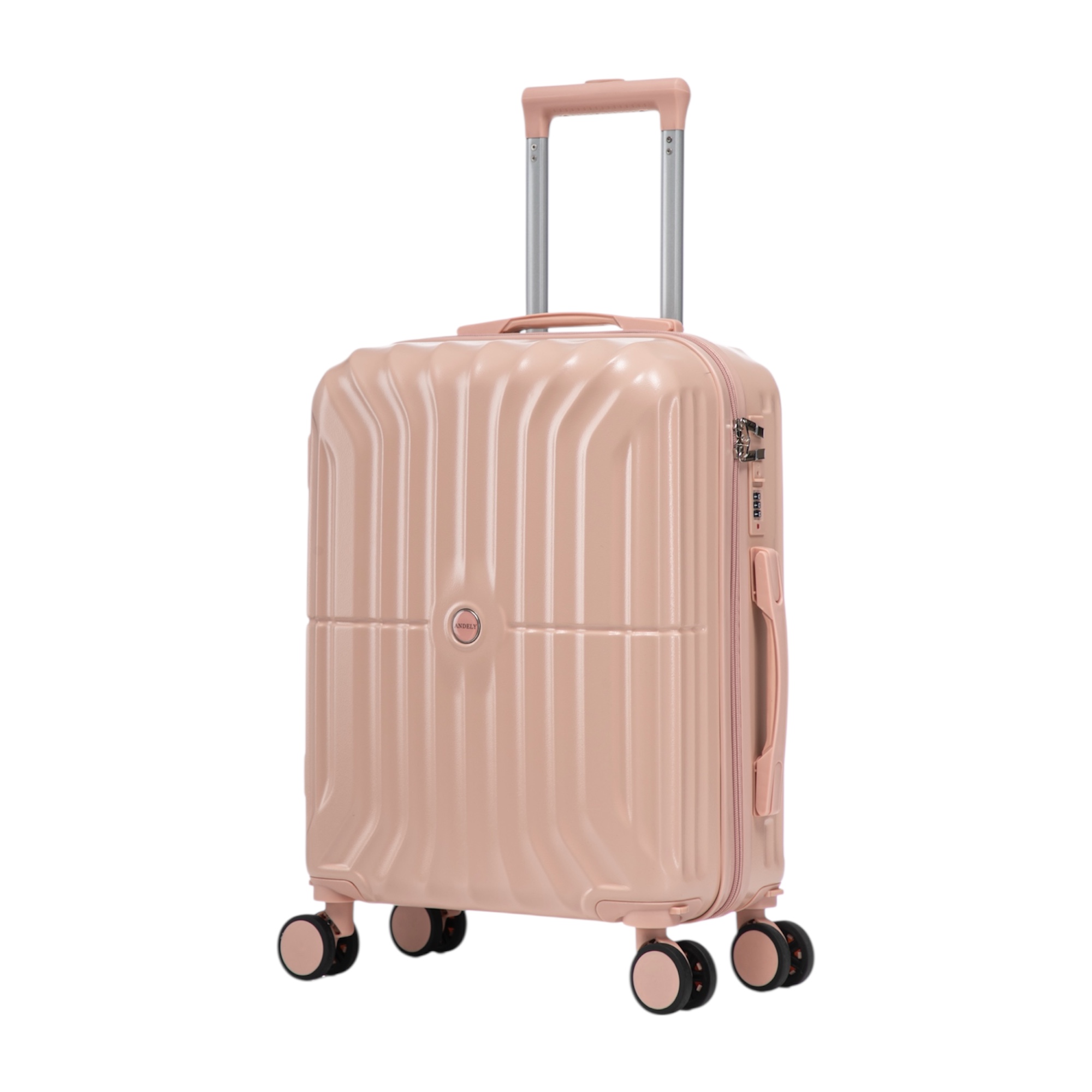 ANDELY Maletas de Viaje de Cabina Rígidas PC/ABS, Maleta de 16 Pulgadas, Maleta de 20 Pulgadas, quipaje Ligero con Ruedas Dobles 360° Silenciosas, Cerradura Integrada y Asa Telescópica Ajustable, Trolley Resistente para Avión y Viajes Cortos