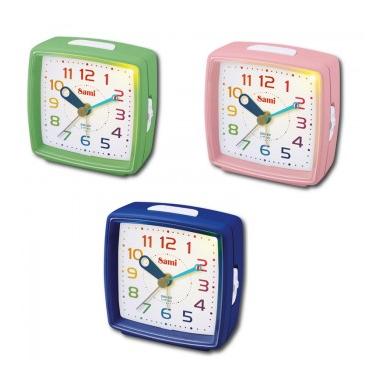 Sami despertador analógico pequeño silencioso luz/snz/cresc colores s-99101