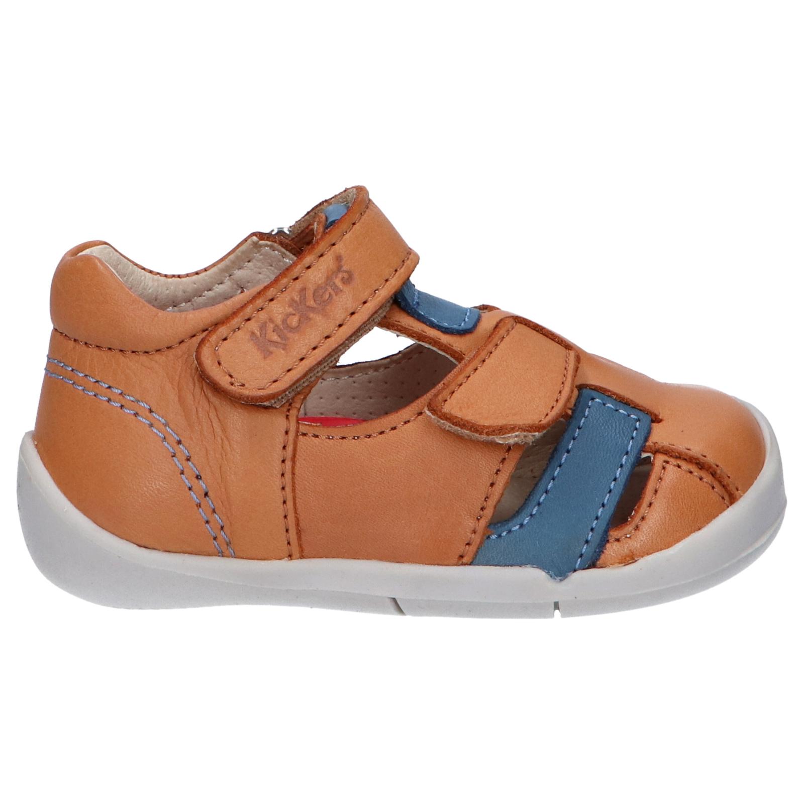 Kickers girl and boy sandals 858390 -10 wasabou 116 camel bleu
