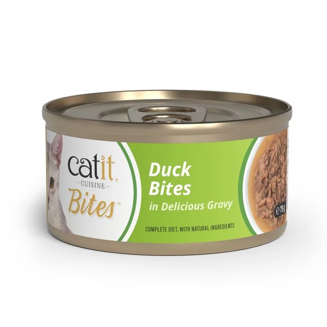 Catit Cuisine Bites - Trocitos de Pato en Salsa para Gatos - 75 g
