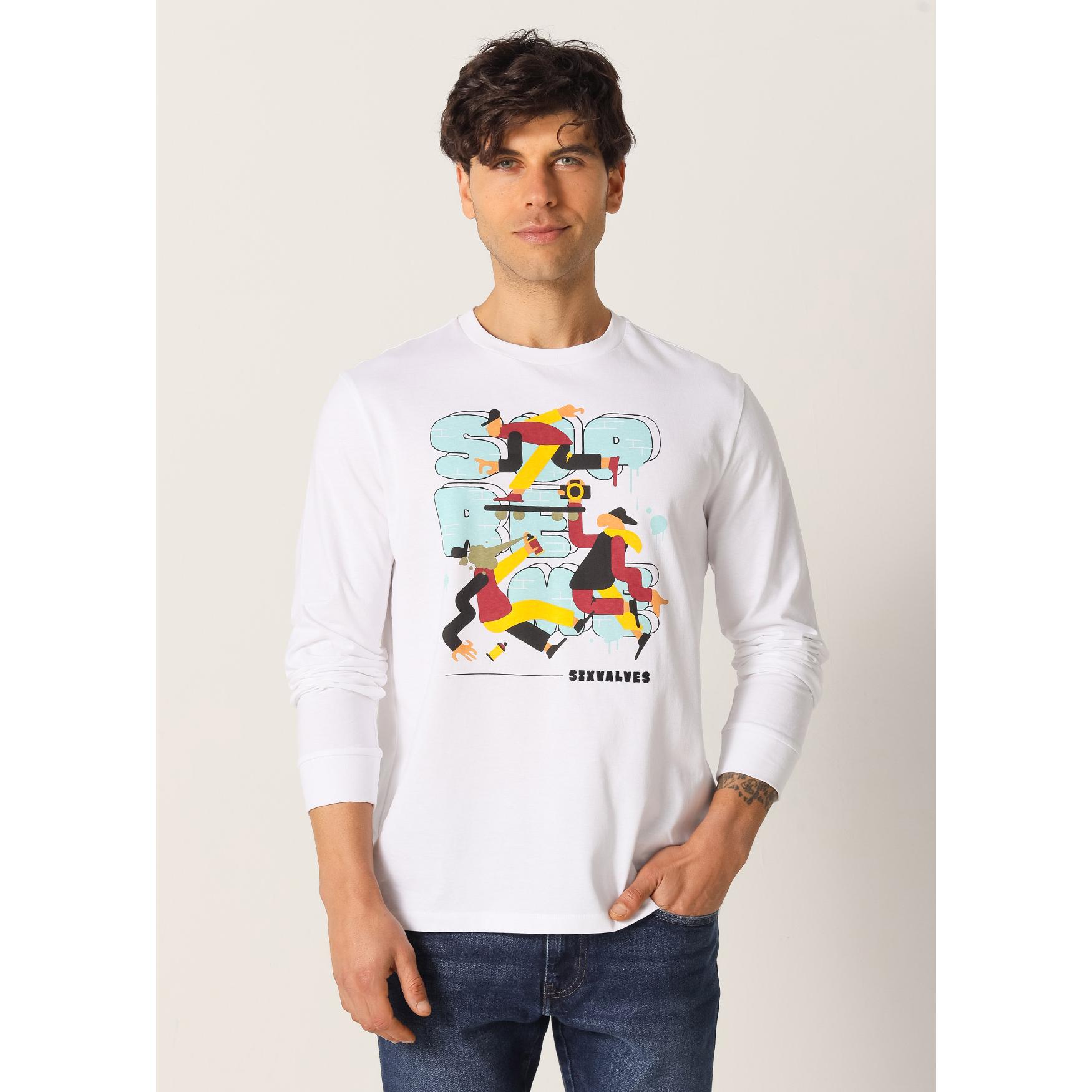 SIX VALVES - Camiseta grafica de manga larga
