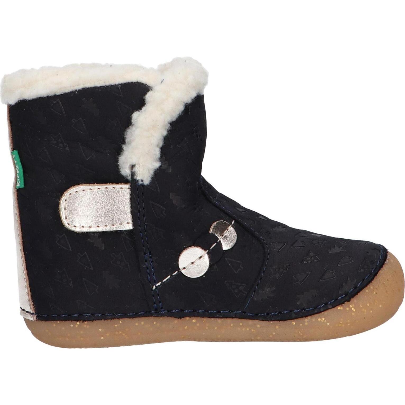 KICKERS 909740-10 SO WINDY NUBUCK 102 MARINE OR FANTA Girls Boots