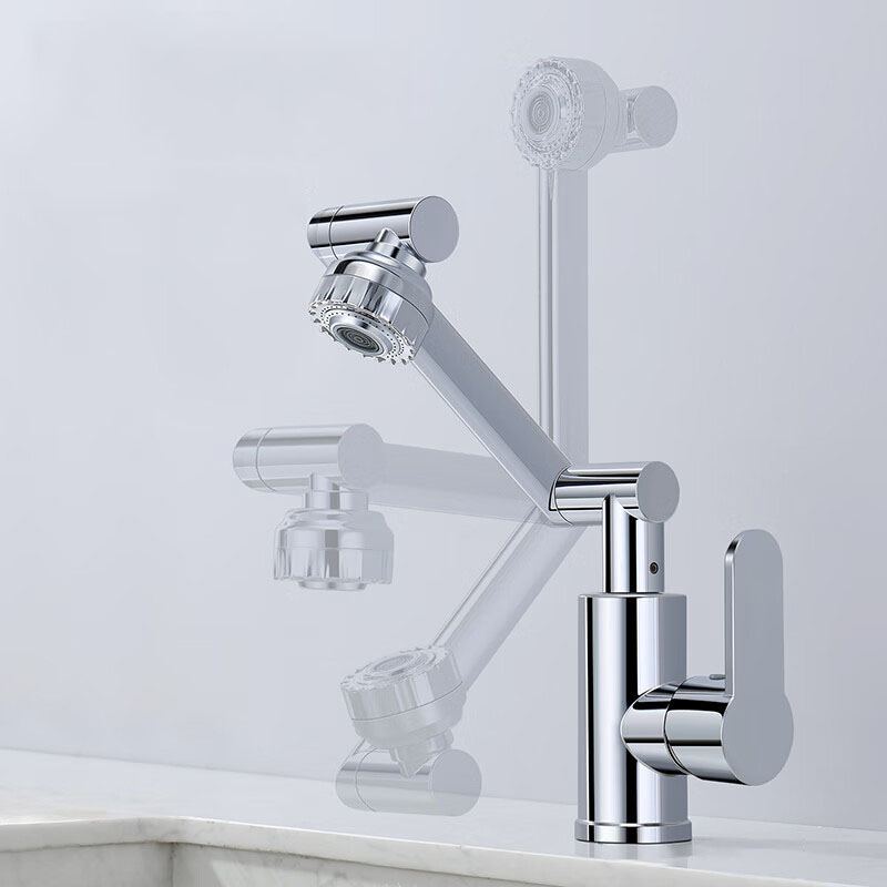 Rotación 360 ° Cabeza De Sprinkler Agua Caliente Y Fría Grifo de Cascada para Cocina, grifería de fregadero de Agua fría y Caliente, Inoxidable