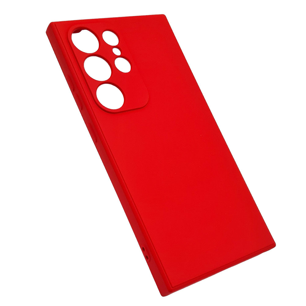 Mercachip Fundas para Samsung S24  lisa, protección anti arañazos, colores azul, rojo