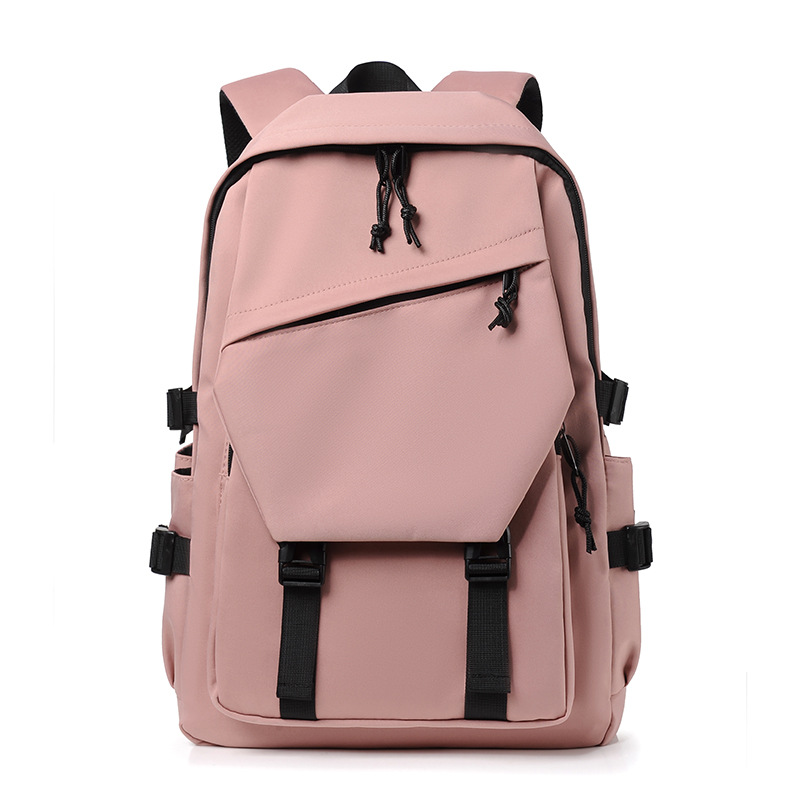 Mochila impermeable de nailon de 15 pulgadas, bolsa de viaje de alta capacidad con bolsillos laterales, bolsa diaria para hombres y mujeres