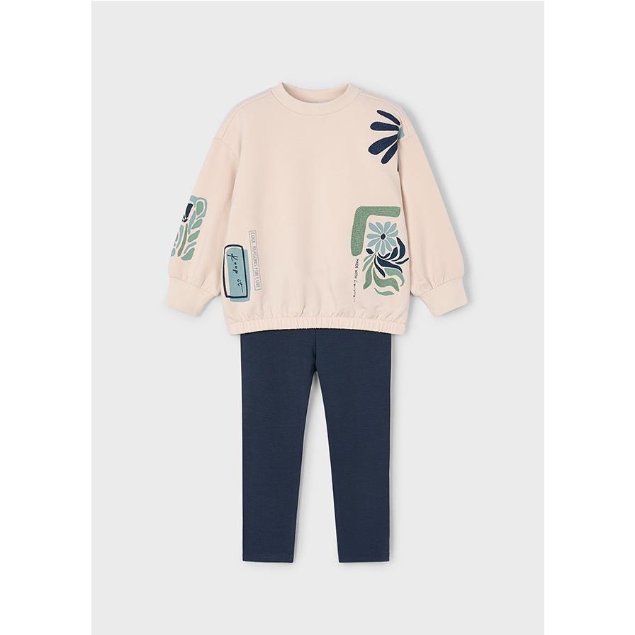 Mayoral - Conjunto leggings y pullover para niña, ideal para uso diario en ropa de conjunto infantil, talla única disponible