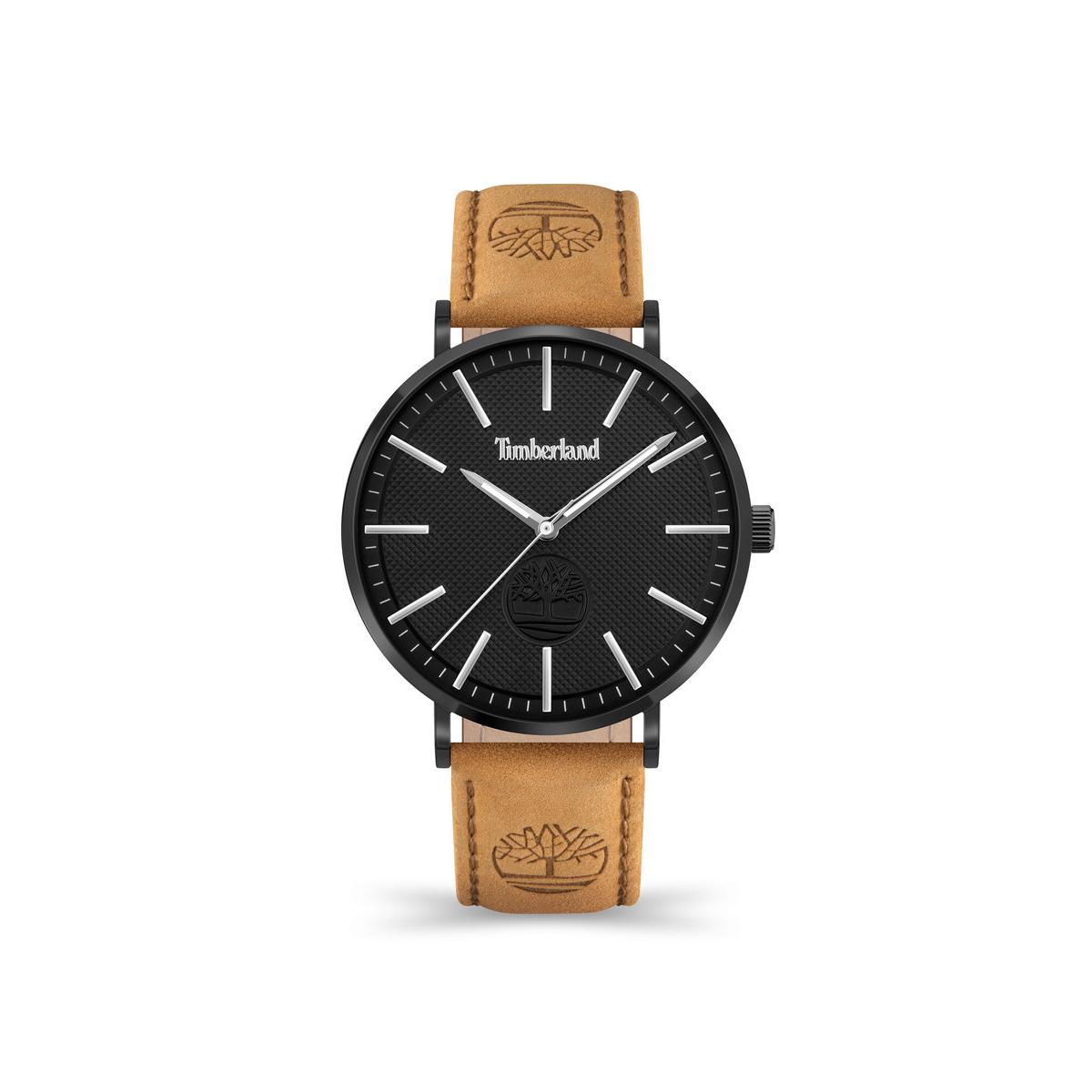 Timberland Reloj Hombre Caja De Acero Pulsera Genuine Leather De Color Marrón Claro Resistente Al Agua 5 Atm Tdwga2103704