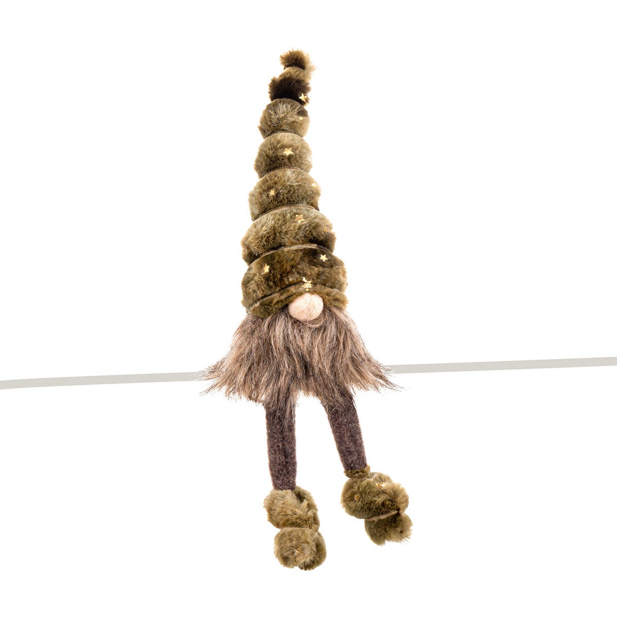 Muñeco de Navidad duende de tela verde de 40 cm LOLAhome