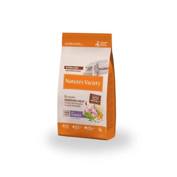 Comida para Gato Esterilizado NATURES VARIETY No Grain de Pavo 3kg