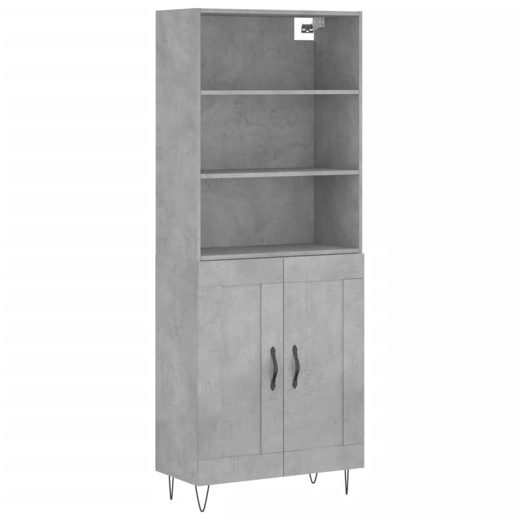 Aparador Alto Madera Contrachapada Vidaxl - 69,5x34x180 Cm - 2 Puertas - Blanco