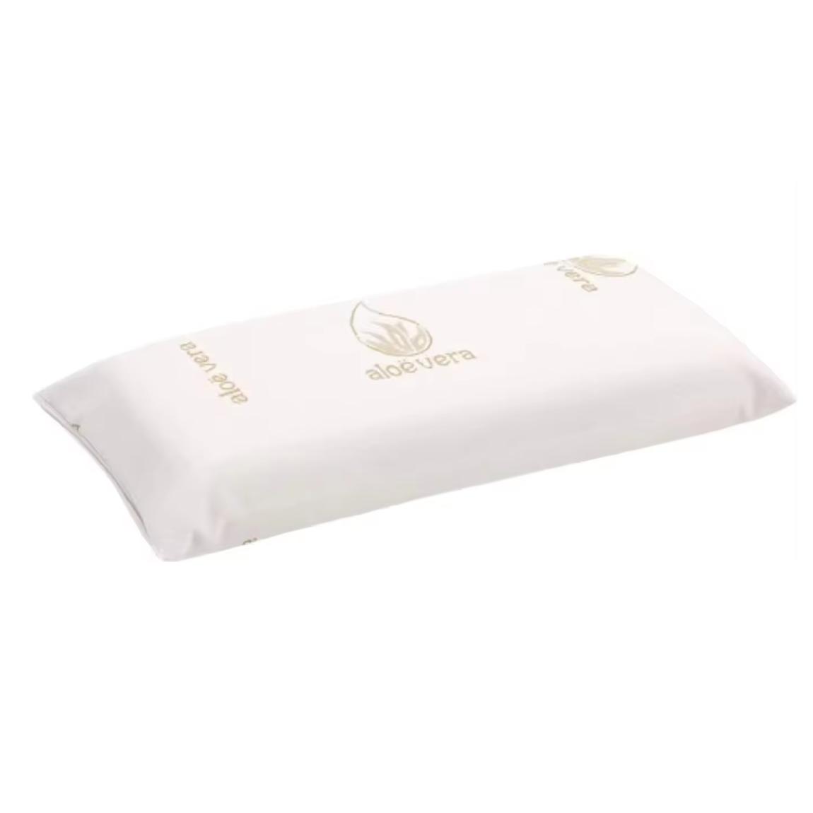 Almohada Viscoelastica Antiácaros y Antibacterias,Tejido Aloe Vera PREMIUM, con núcleo Viscoelástico, Indeformable, Hipoalergénico, Termorregulado, Adaptabilidad al Cuello. Envío desde España.