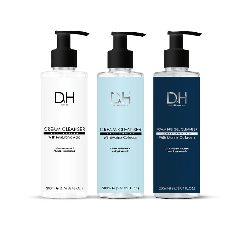 Dr H Set de Regalo para Mujer – Rutina Antiedad de Limpieza e Hidratación con Colágeno, Ácido Hialurónico y Niacinamida, Hidratante y Antiedad para Piel Madura