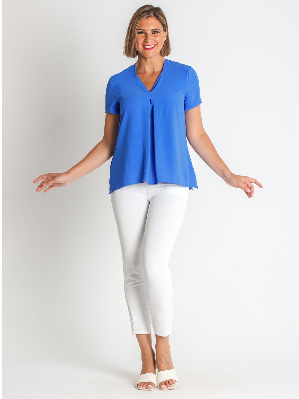3670330  BLUSA CREP CUELLO PICO