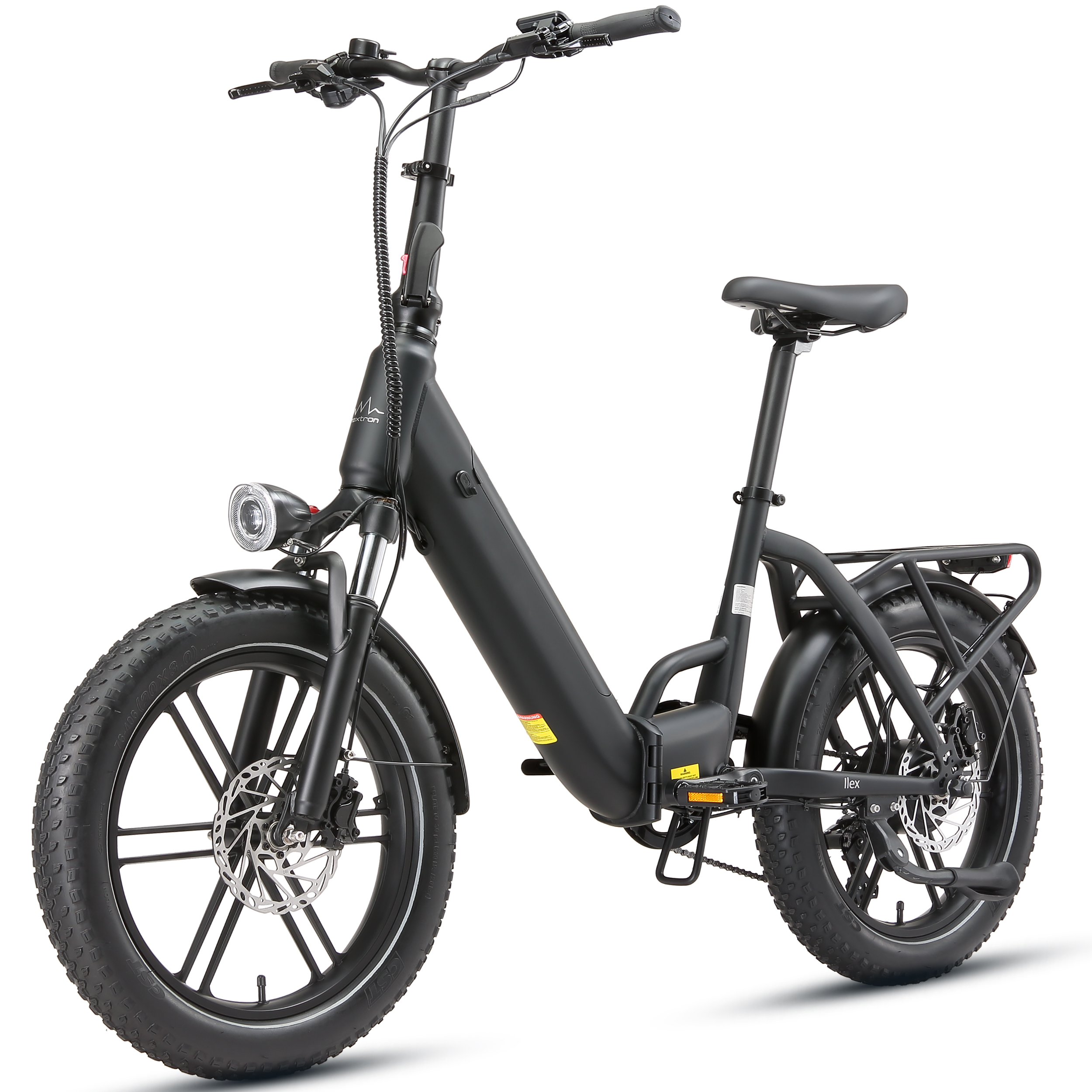 Maxtron Ilex,Electric Bicycles,250W motor,48V14.4Ah battery,Max speed 25km/h, Assisted Mode max range 146km,20x3.0 inch CST wide tires,Torque sensor,Integrated hydraulic disc brake,Hydraulic suspension