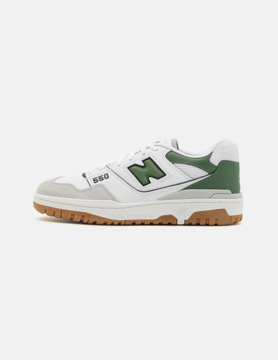 New Balance Zapatilla 550 Blanco Verde para Hombre