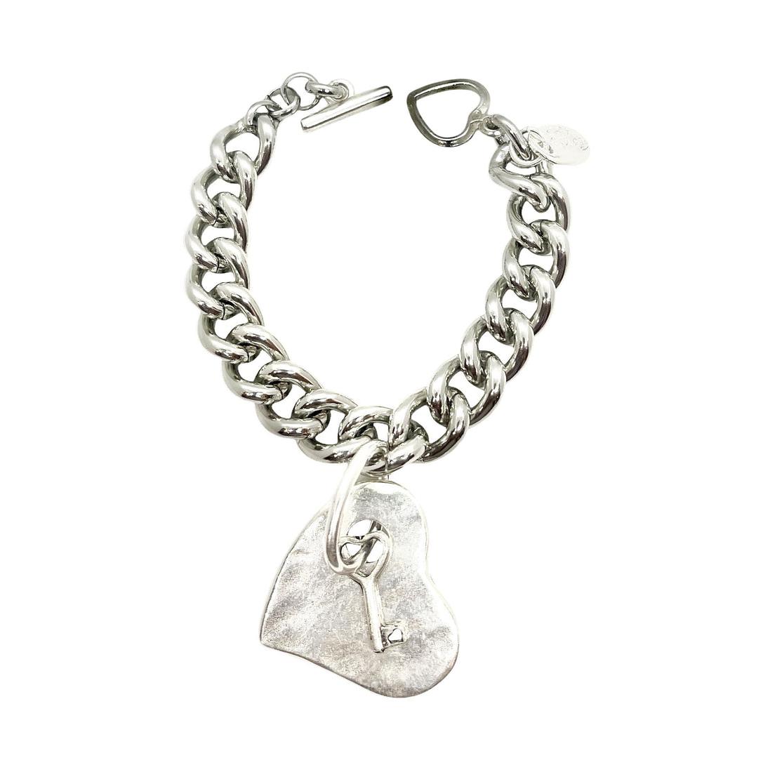 Pulsera cadena Llave y Corazón charm