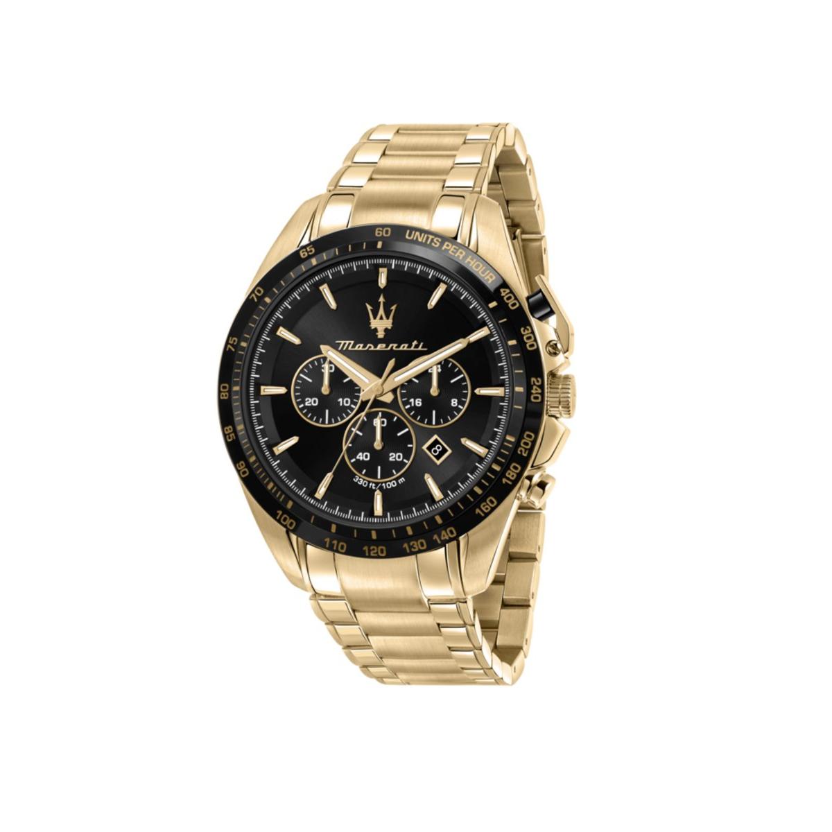 Maserati Reloj Hombre Caja De Acero Pulsera Acero De Color Oro Resistente Al Agua 10 Atm R8873612041