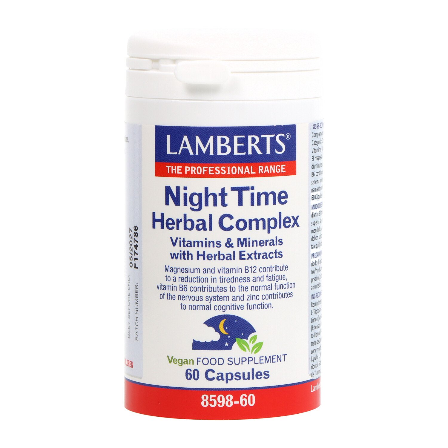 Lamberts Night Time Herbal Complex 60 Cápsulas