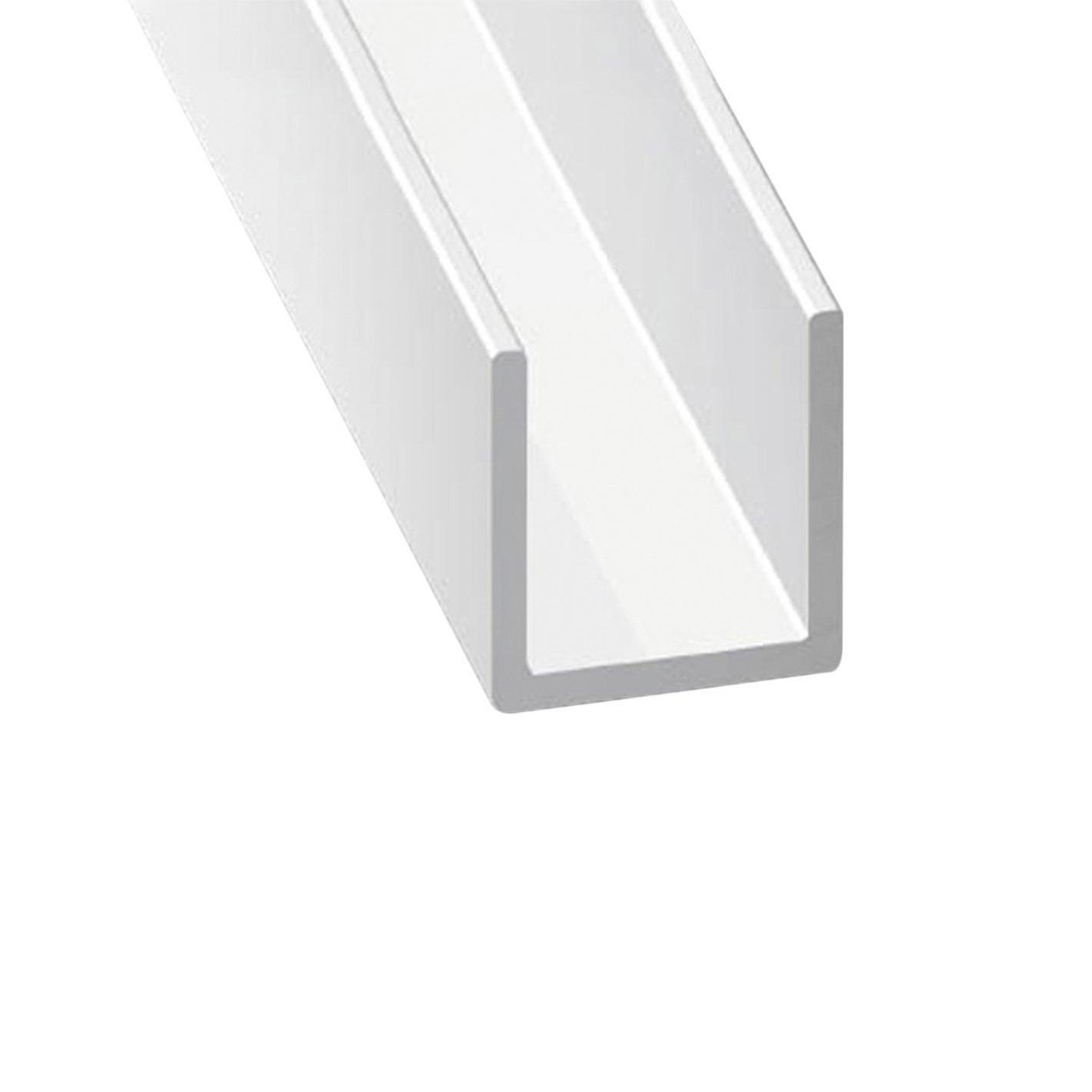 Perfil de Aluminio Blanco en U - x4 unds - 1'50m