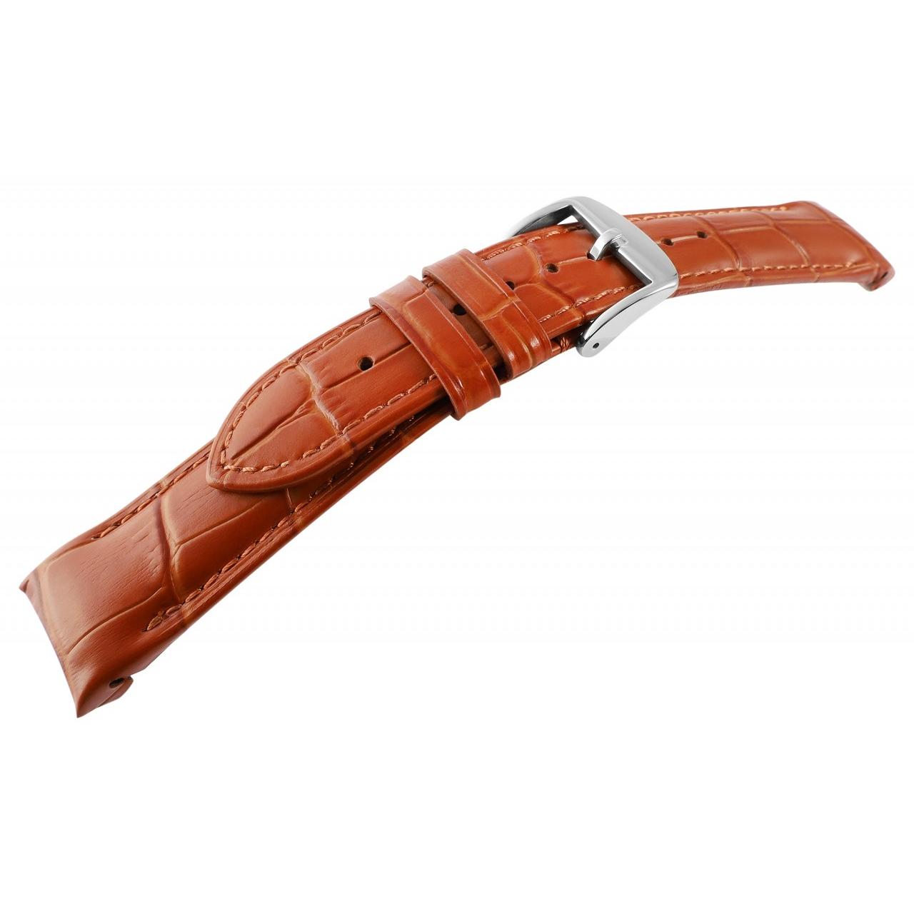 Mestre Artesão® Bracelete de Reloj Castanha em Pele Genuína - 22mm - 0464