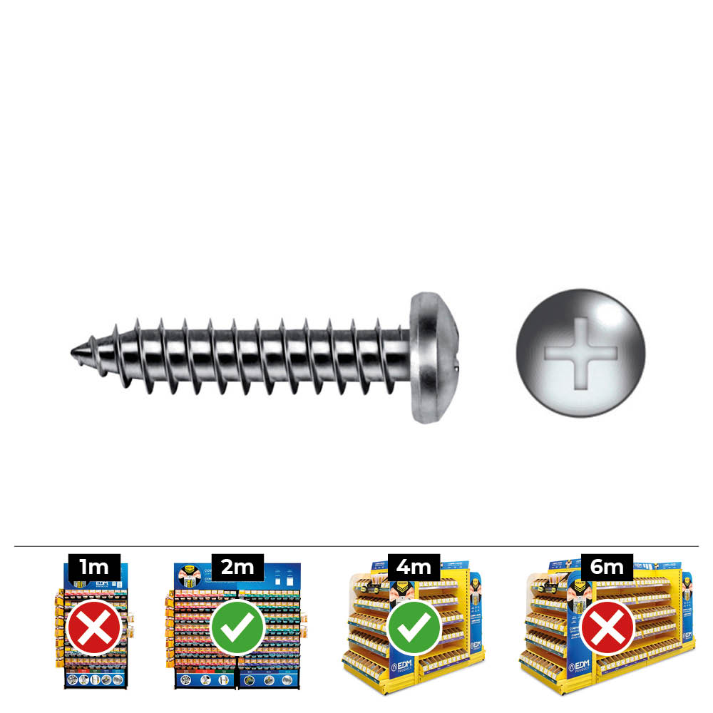 CAJA 250 unid. TORNILLO CHAPA ALOMADA DIN/REF 7981 4,8x19mm ZINCADO CELO