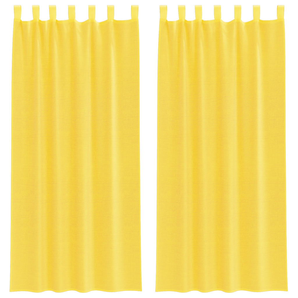 vidaXL Cortinas de gasa con trabillas 2 uds 140x245 cm