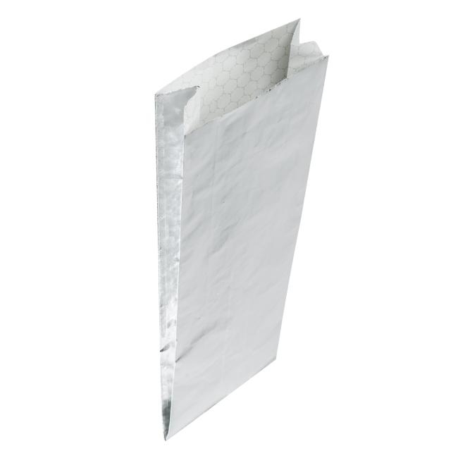 MONOUSO | Bolsa de Papel para Bocadillo Antigrasa Aluminio 31,5+5x10,3cm (2000 Uds)