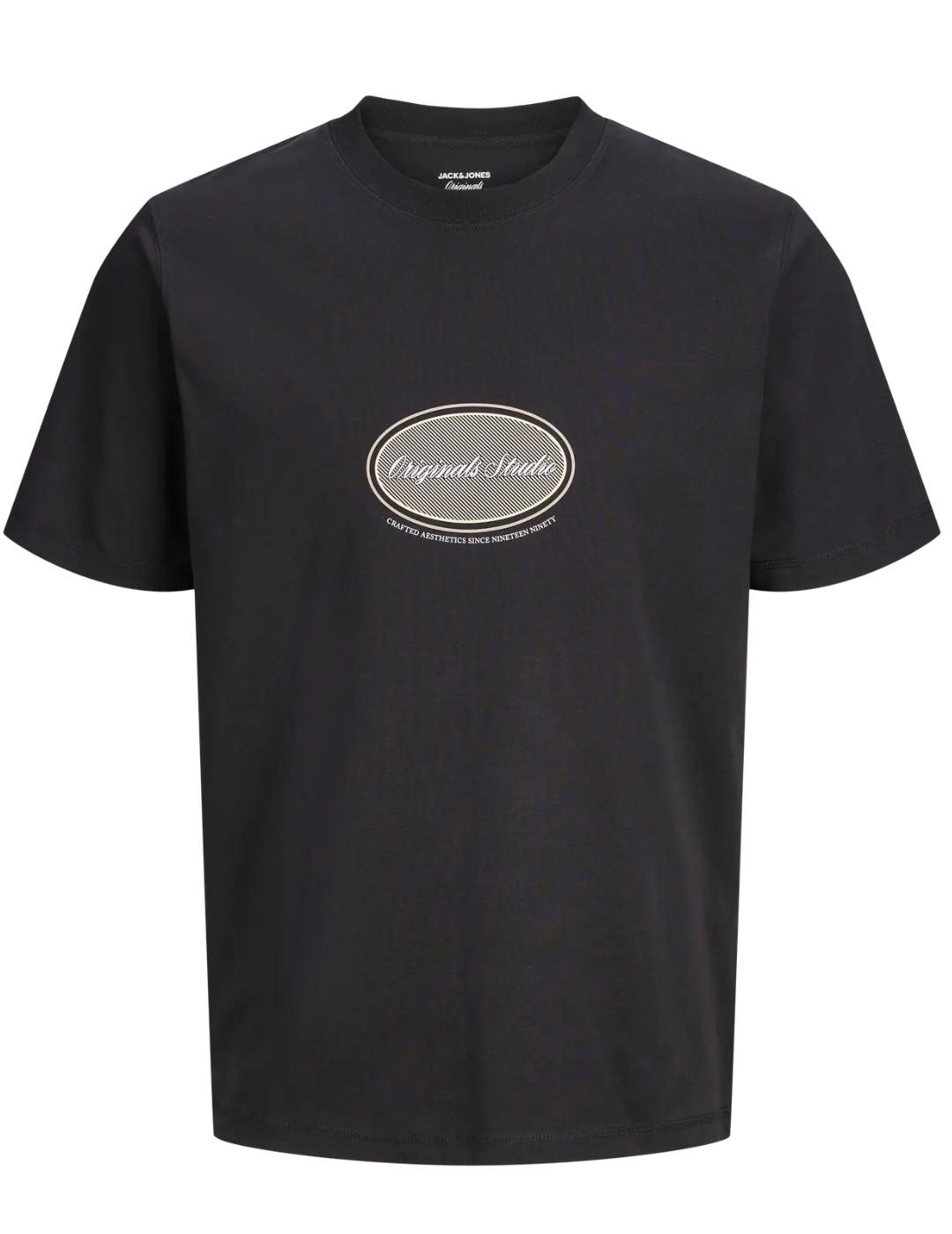 Camiseta Jack & Jones Norrebro Regular Fit negro para hombre
