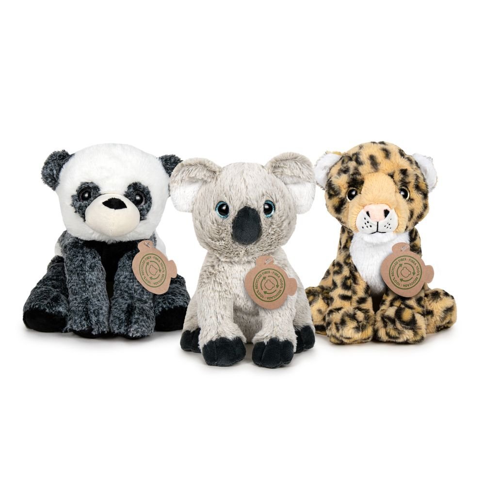 FAMOSA EXPOSITOR 6 PELUCHES ANIMALES PELIGRO EXTINCION 27CM CAJA:6 unidades  FAMOSA SOFTIES DISEÑO PRO 15x17x27 Cms.